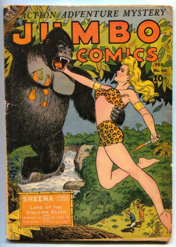 Jumbo Comics #60 1944- SHEENA v Ape cover G+ 