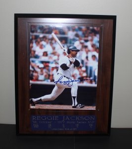 Reggie Jackson Limited Edition Autographed  Mr. October CommemorativePlaque