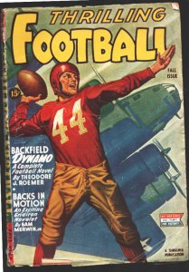 Thrilling Football -Fall 1944-WWII era cover art-Football pulp fiction-G+