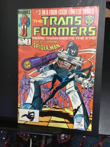 The Transformers #3 (1985) high-grade Spider-Man X over key! NM- Wow