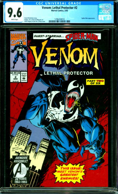 Venom: Lethal Protector #2 CGC Graded 9.6 Spider-Man App.