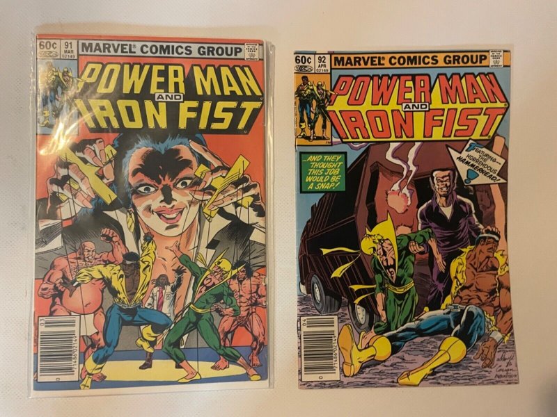 4 Comic Books Marvel Comics Power Man And Iron Fist #78 91 92 96   62 SM8