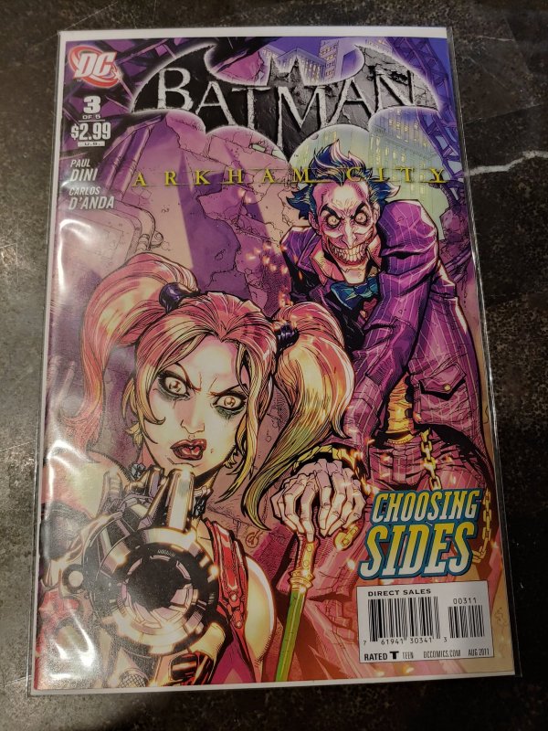 ​BATMAN ARKHAM CITY #3 HARLEY QUINN JOKER NM