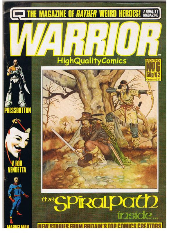 WARRIOR #6, Magazine, FN, V for Vendetta, Miracleman, Alan Moore, Dillon, 1982