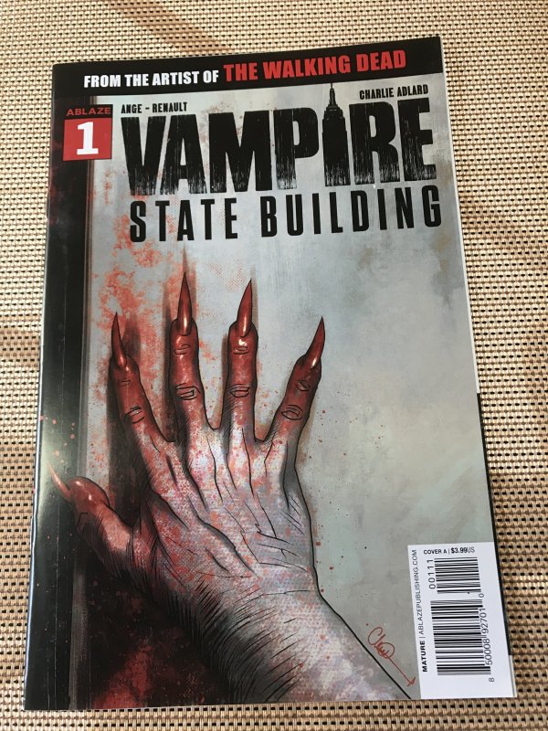 VAMPIRE STATE BUILDING #1 : Ablaze 2019 VF/NM; NYC horror, Charlie Adlard art