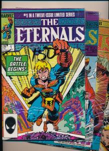 Marvel Comics THE ETERNALS #1,2,3,8  ~ VF 1985 (HX838) 4 Comics