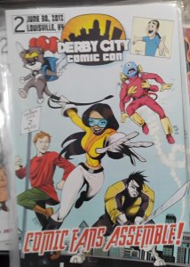 DERBY CITY COMIC CON #2 2012 LOUISVILLE KY COMIC FANS ASSEMBLE   RARE HTF