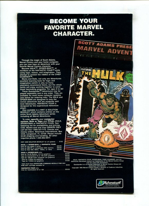 Incredible Hulk #317 - 1st time appearance of 2nd Hulk Busters (8.5) 1982