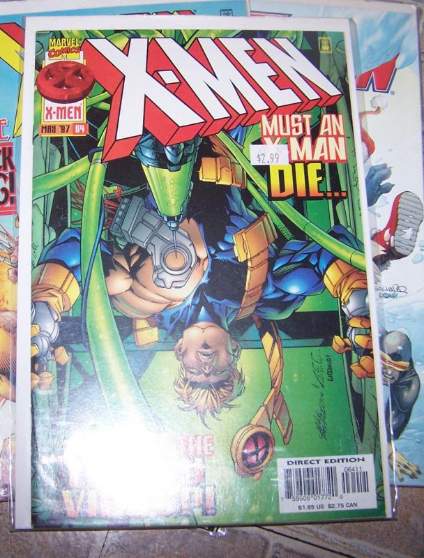 X Men  # 64 may  1997 marvel   legacy virus zero tolerance shang-chi