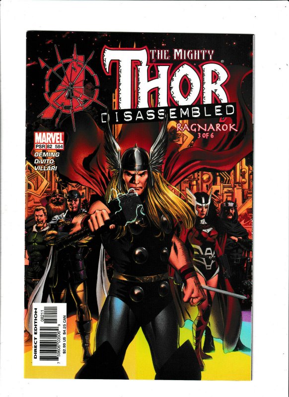 Thor #82 NM- 9.2 Marvel Comics Ragnarok pt3 Avengers Disassembled 2004