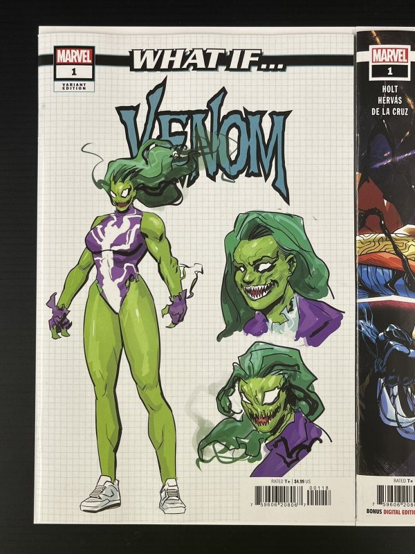 WHAT IF...? VENOM #1 CVR A + 1:10 HERVAS DESIGN VAR SET IN-HAND 2024 PROSHIPPER