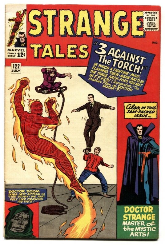 STRANGE TALES #122-HUMAN TORCH-SILVER AGE-MARVEL-JACK KIRBY FN/VF