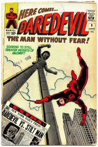 DAREDEVIL #8 (June1965) 4.0 VG  ★ Stilt-Man Origin!  All Wally Wood!