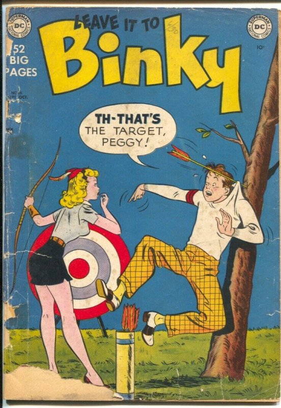 Leave It To Binky #16 1950-DC-archery cover-headlights-teen humor-FR