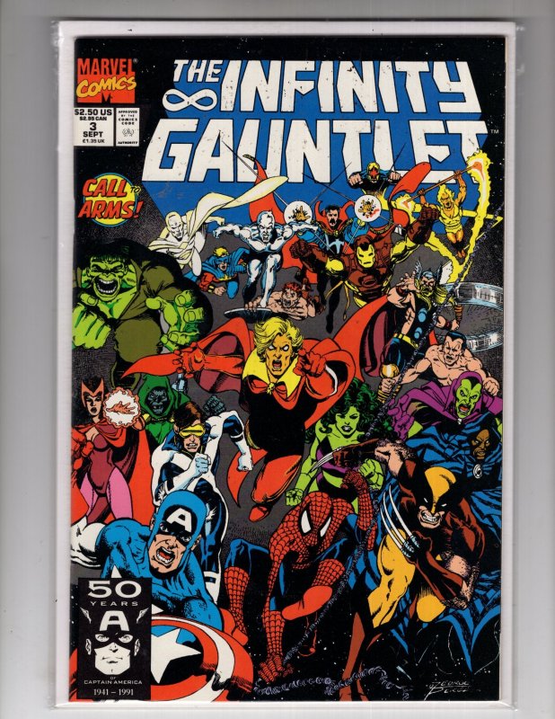 Infinity Gauntlet #3 (1991) THANOS !!! ~ Marvel Cosmic Event !!! / ID#21