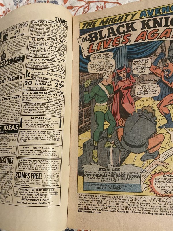 Avengers #48 (1968 Series) KEY 1st new Black Knight  Dane Whitman . Eternals