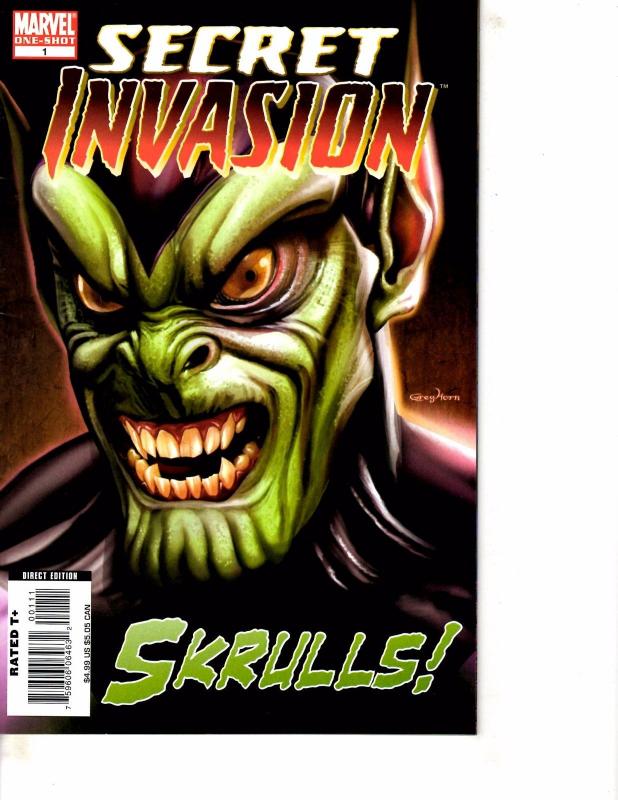 Lot Of 2 Marvel Comic Books Secret Invasion Skrulls #1 and Daredevil Saga BH52