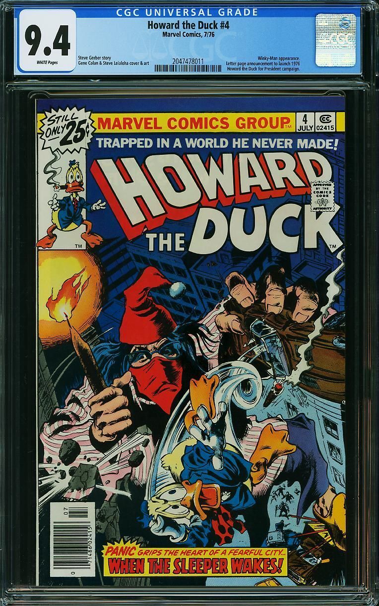 Howard The Duck 4 1976 Cgc 94 Nm Comic Books Bronze Age Marvel Howard The Duck