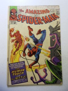 The Amazing Spider-Man #21 (1965) VG Cond 1/4 spine split, moisture stain bc