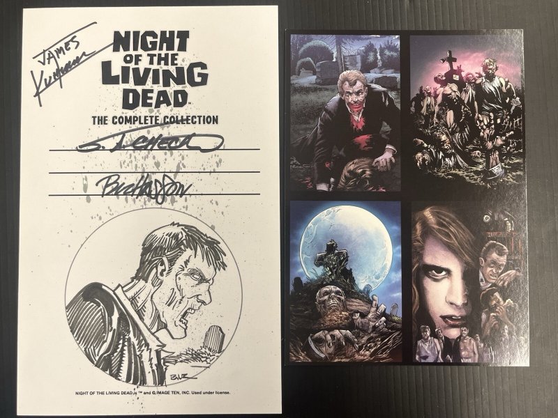 NIGHT OF THE LIVING DEAD COMPLETE COLLECTED HC (LTD TO 200) 3X SIGNED BOOKPLATE