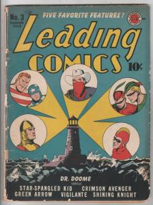 Leading Comics #3 (Jul-42) GD/VG Affordable-Grade The 7 Soldiers Of Victory (...