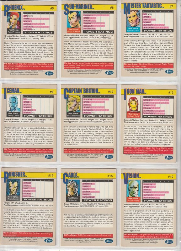 Marvel Universe II Trading Cards(Impel, 1991)