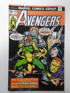 The Avengers #135 (1975) VG- Condition moisture stain