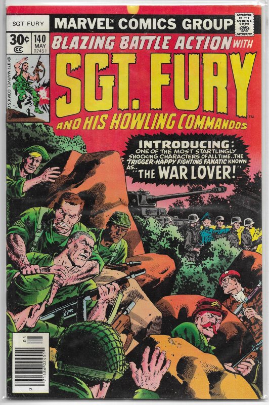 Sergeant Fury and His Howling Commandos   #140 VG (rep. 45)