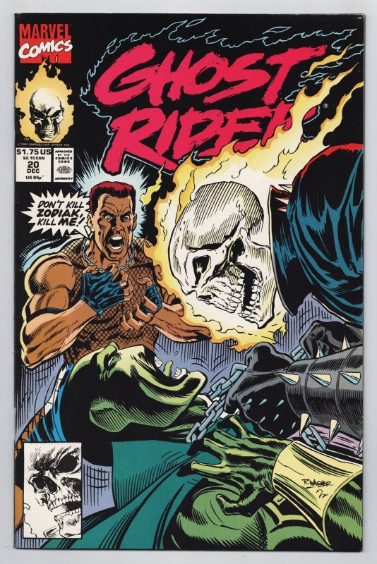 Ghost Rider #20 Death of Zodiac (Marvel, 1991) VG 