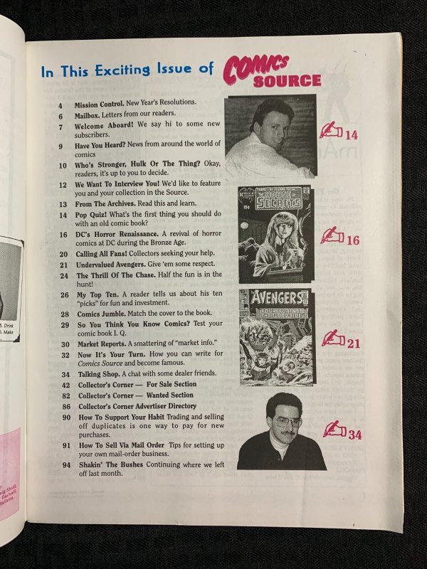 1995 March COMICS SOURCE Magazine FN+ 6.5 All Star Comics #3 Cover / DC Horror