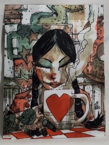 Caffeinated Hearts Kickstarter 2 oz Comics On Coffee Packet Stefano Cardoselli