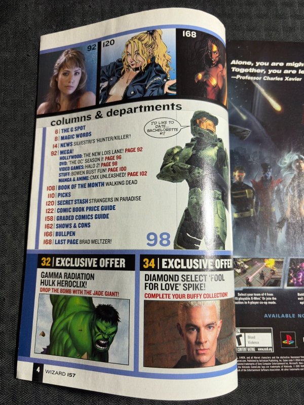 2004 WIZARD Comics Magazine #157 FN+ 6.5 Wolverine Cover / New Green Lantern
