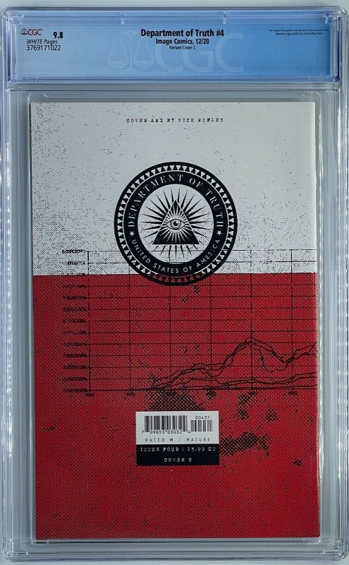 Department of Truth #4 | 1:10 Ratio Robles Variant Cover | CGC 9.8