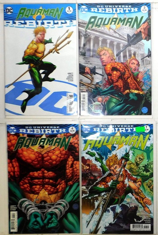 Aquaman Lot of 4 #3, 4, 7, Blue Beetle Rebirth 1 (2016) DC Comics 1st Print