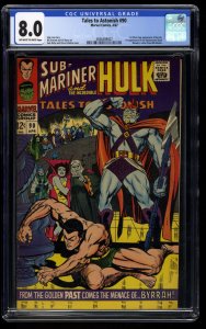 Tales To Astonish #90 CGC VF 8.0 Off White to White 1st Abomination!