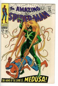 AMAZING SPIDERMAN 62 F/VF 7.0 MEDUSA COVER (EAST COAST COLLECTION)