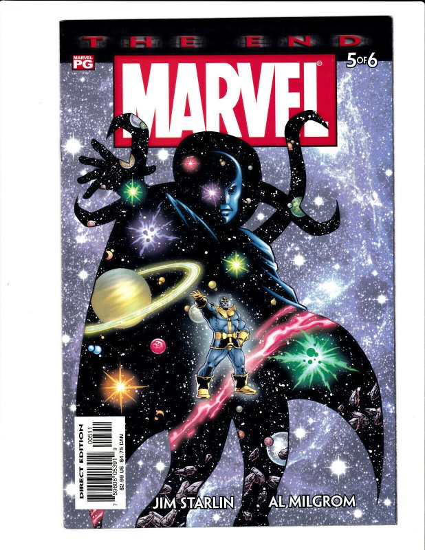 Marvel Universe: The End #5 (2003) NM 9.4 Jim Starlin Thanos cover. 