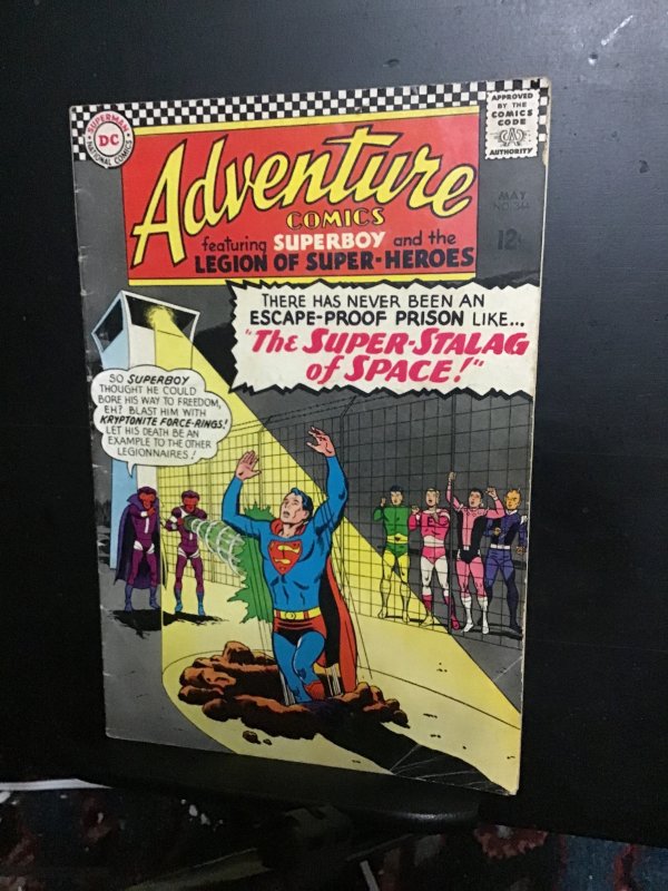 Adventure Comics #344 (1966) Super-Stalag of Space! Legion key! Mid grade! VGFN