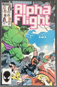 Alpha Flight #29 (1985, Marvel) Featuring the Hulk. NM-