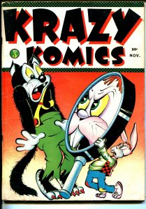 Krazy Comics #3 1942-Timely-funny animals-Hitle-Krazy baseball-Kid Komics-VG+