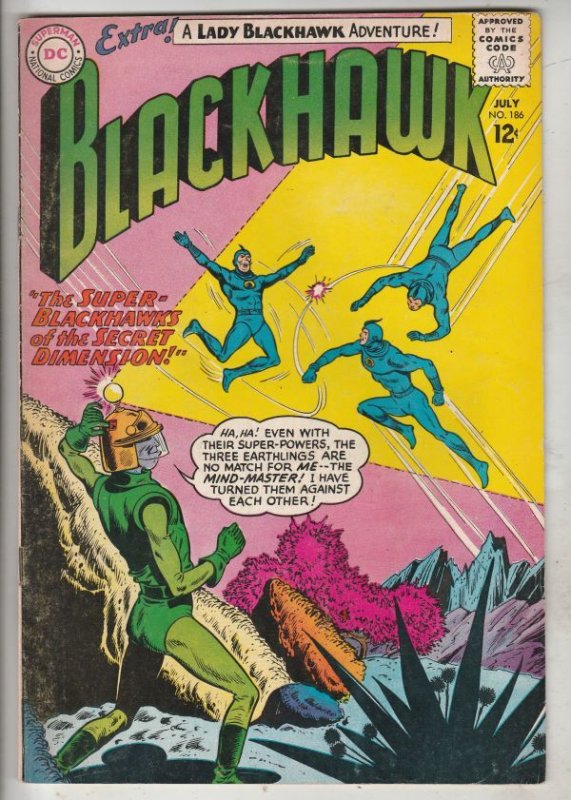 Blackhawk #186 (Jul-63) VF/NM High-Grade Black Hawk, Chop Chop, Olaf, Pierre,...