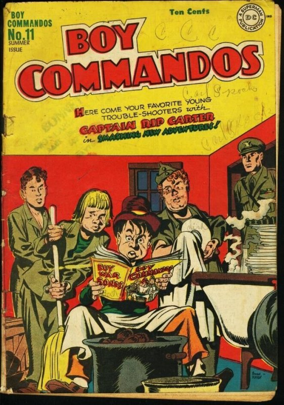 BOY COMMANDOS #11-RARE COMIC-1945-DC-INFINITY-good G