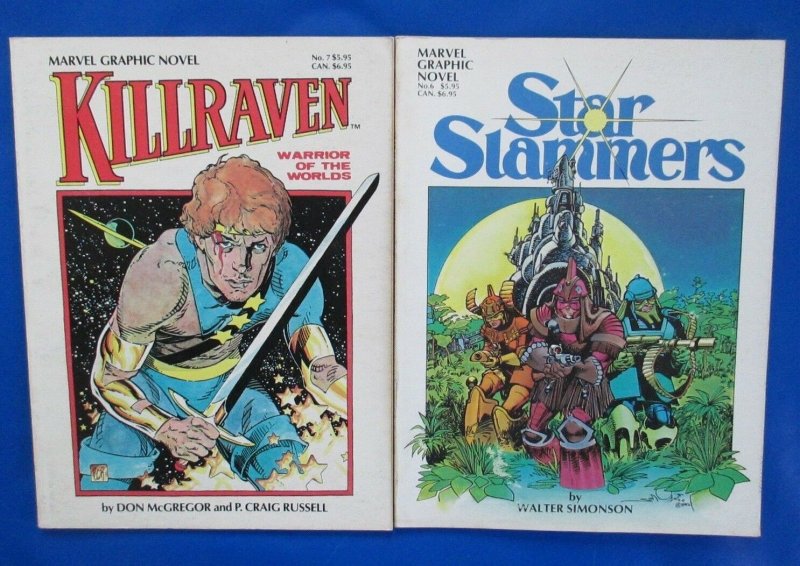 1983 Marvel Graphic Novel #6 & 7 KILLRAVEN/STAR SLAMMERS FVF