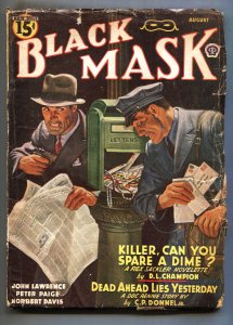 BLACK MASK Aug 1942-POPULAR-Mail Robbery-Raphael DeSoto-Pulp Magazine