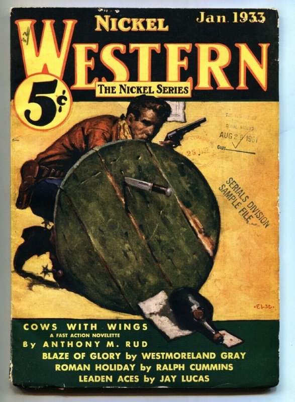 Nickel Western 1933 Jan-VERY RARE western pulp-Second issue