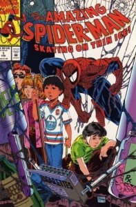 AMAZING SPIDER-MAN: SKATING ON THIN ICE MCFARLANE COVER ART (FEB. 1993) 