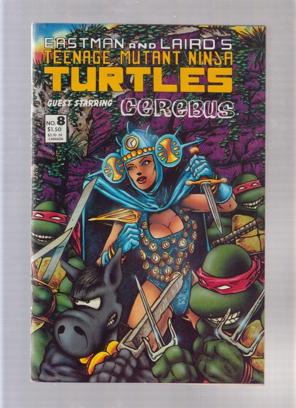 T.M.N.T #8 - Eastman Wrap Around Cover/Three Pieces! (6.5/7.0) 1986