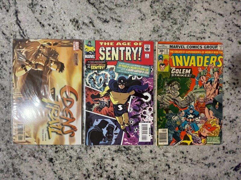 Lot Of 3 Marvel Comic Books Invaders # 13 + Sentry 1 + Eden's Trail # 1 5 J813