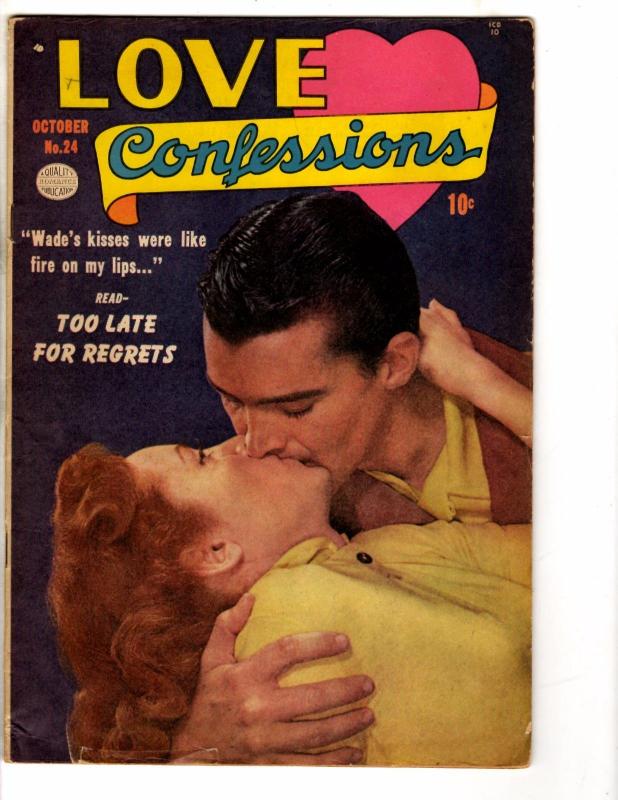 Love Confessions # 24 VG 1952 Golden Age Comic Book  J241