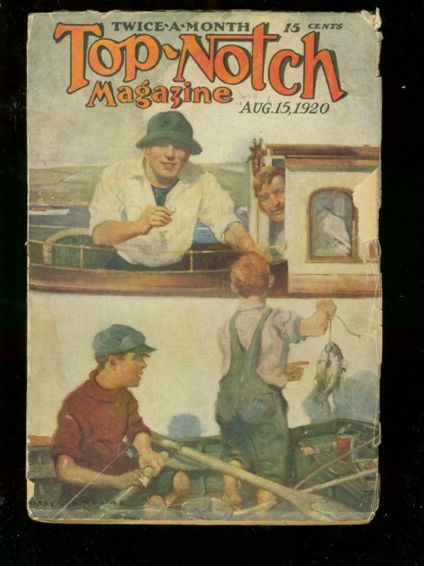 Top-Notch Pulp August 15 1920 STREET AND SMITH AVIATION FANTASY G/VG